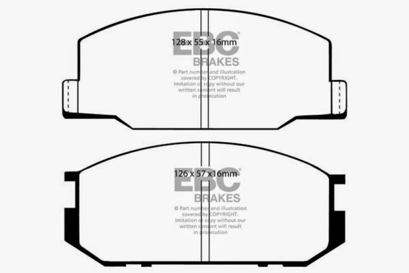 EBC 85-90 Lotus Esprit 2.2 Redstuff Front Brake Pads