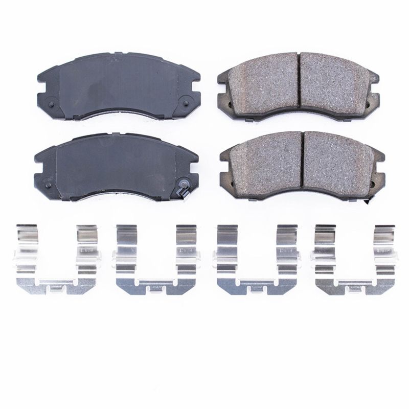 Power Stop 93-96 Subaru Impreza Front Z17 Evolution Ceramic Brake Pads w/Hardware