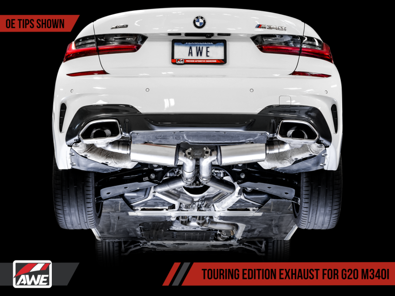 AWE Tuning 2019+ BMW M340i (G20) Non-Resonated Touring Edition Exhaust (Use OE Tips)