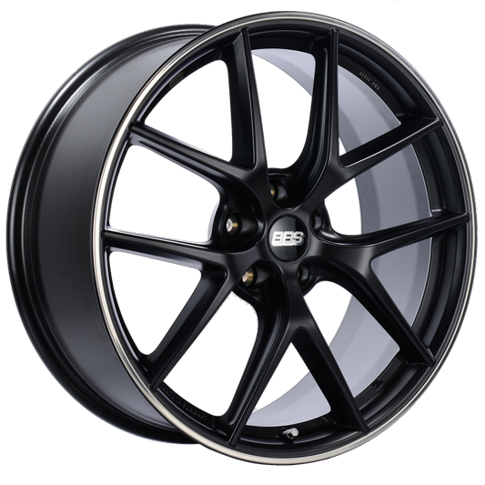 BBS CI-R 20x8.5 5x114.3 ET40 Satin Black Polished Rim Protector Wheel -82mm PFS/Clip Required