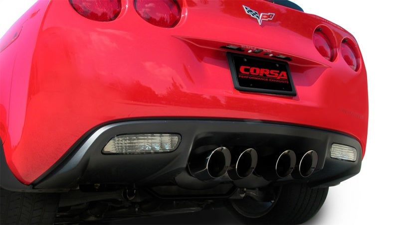 Corsa 2012-2013 Chevrolet Corvette C6 Z06 7.0L V8 Black Sport Cat-Back Exhaust