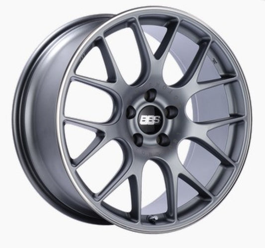 BBS CH-R 20x10.5 5x120 ET35 Satin Titanium Polished Rim Protector Wheel -82mm PFS/Clip Required