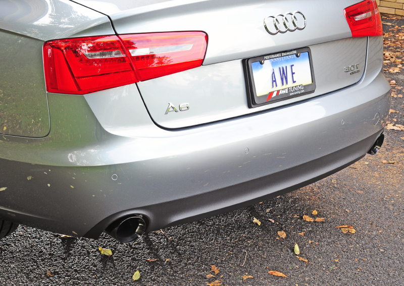 AWE Tuning Audi C7 A6 3.0T Touring Edition Exhaust - Dual Outlet Diamond Black Tips