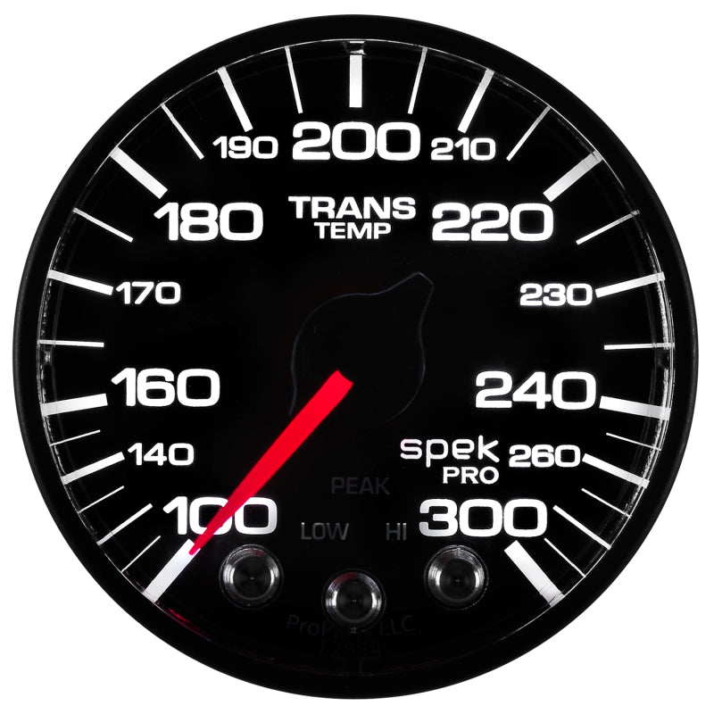 Autometer Spek-Pro 52.4mm 100-300 Deg F Digital Stepper Motor Trans Temp Gauge