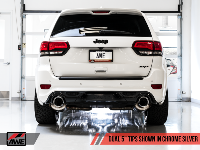 AWE Tuning 2020 Jeep Grand Cherokee SRT Track Edition Exhaust - Chrome Silver Tips