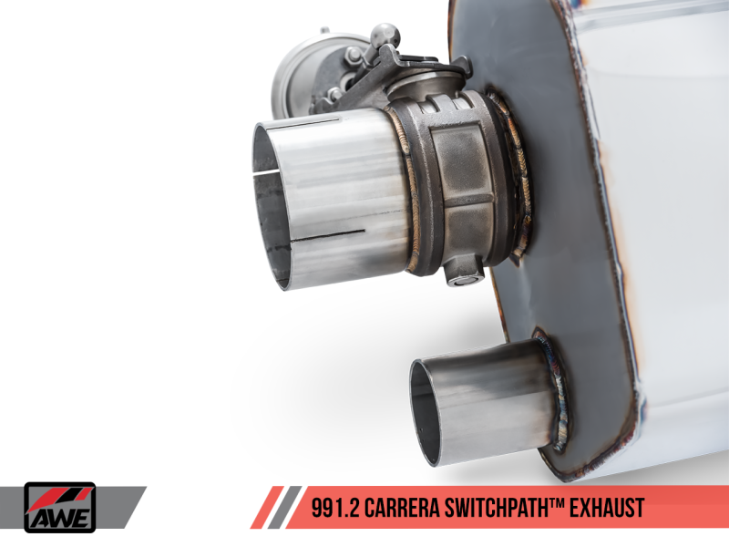 AWE Tuning Porsche 911 (991.2) Carrera / S SwitchPath Exhaust for PSE Cars - Chrome Silver Tips