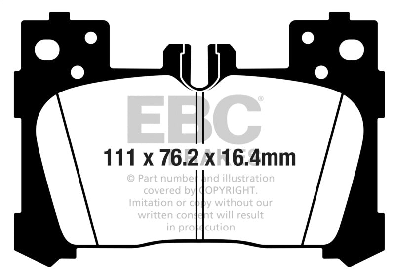 EBC 2018+ Lexus LC500 5.0L Redstuff Rear Brake Pads