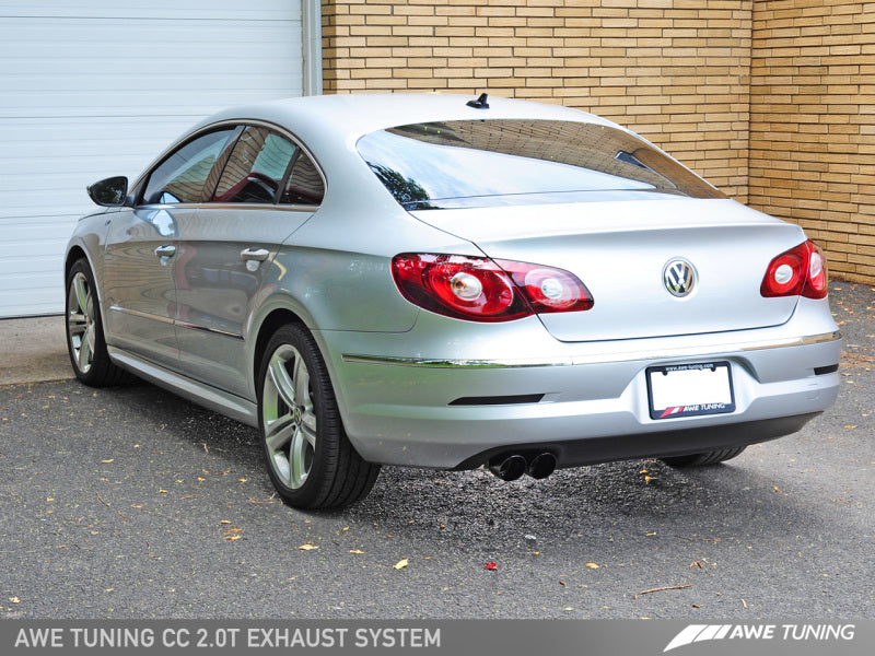 AWE Tuning VW CC 2.0T Touring Edition Performance Exhaust - Chrome Silver Tips