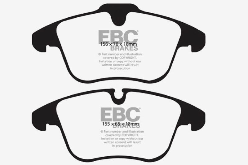 EBC 13-15 Jaguar XF 2.0 Turbo Redstuff Front Brake Pads