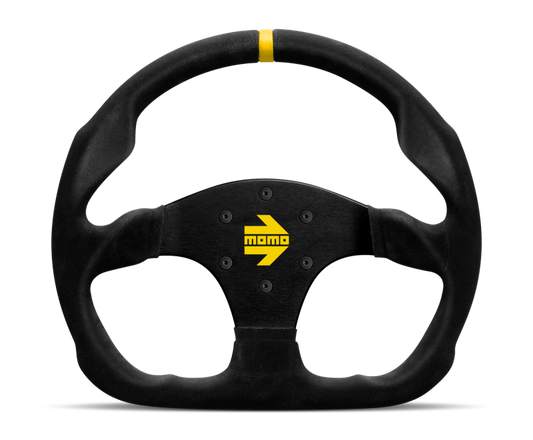 Momo MOD30 Steering Wheel 320 mm -  Black Suede/Black Spokes/1 Stripe