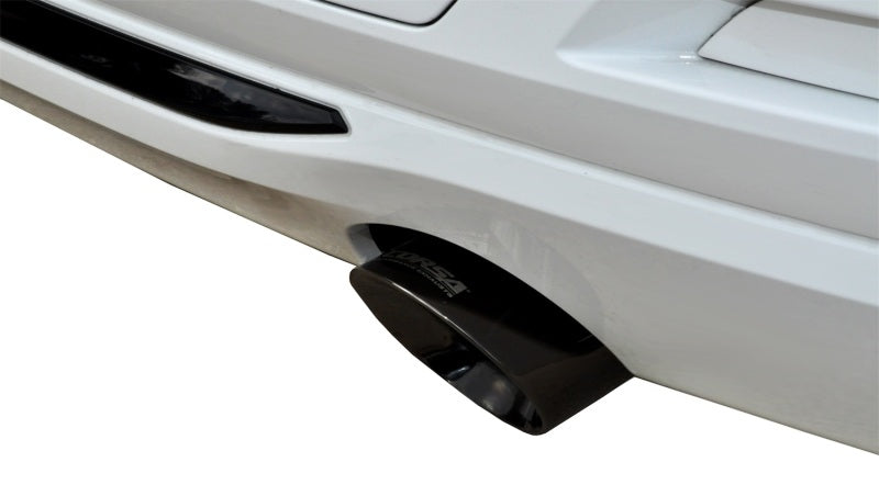 Corsa 2012-2017 BMW 335i Sedan RWD F30 3in Black Touring Dual Rear Single 3.5in Tip Cat-Back Exhaust