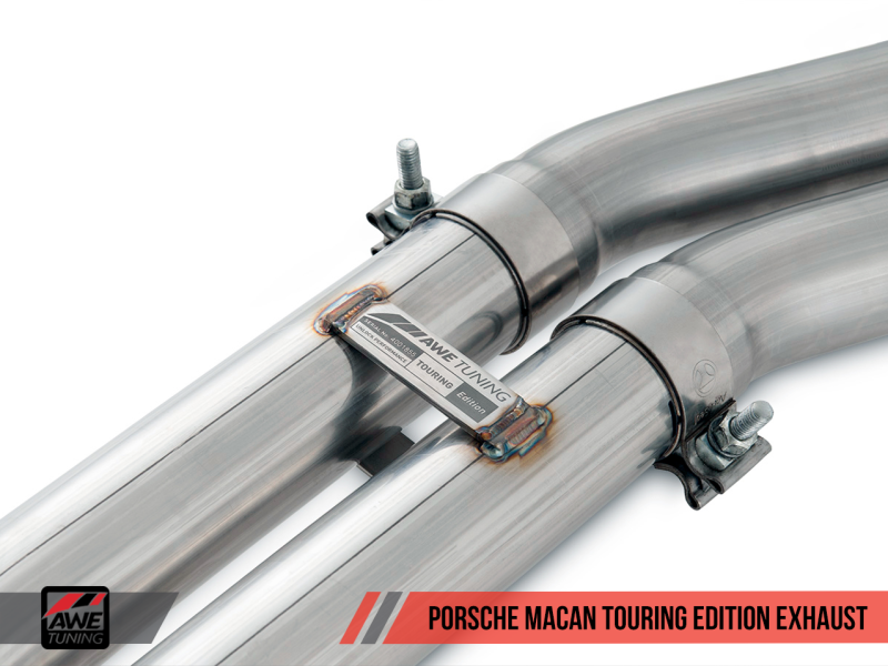 AWE Tuning Porsche Macan Touring Edition Exhaust System - Chrome Silver 102mm Tips