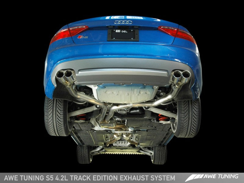 AWE Tuning Audi B8 S5 4.2L Track Edition Exhaust System - Diamond Black Tips