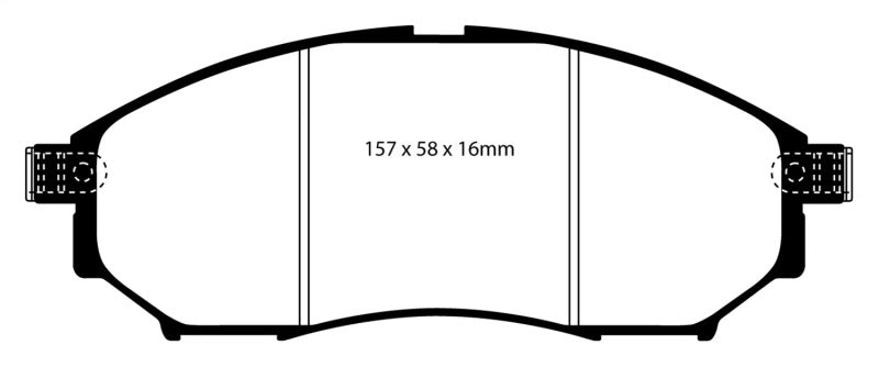 EBC 08-13 Infiniti EX35 3.5 Redstuff Front Brake Pads