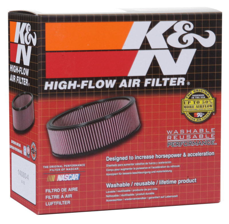 K&N Universal Chrome Filter 2.125 in Flange ID / 3in Base OD / 2in Top OD / 2.75in H (4 per box)