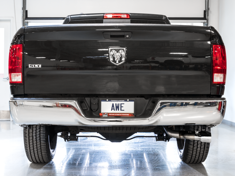 AWE Tuning 09-18 RAM 1500 5.7L (w/o Cutouts) 0FG Single Side Exit Cat-Back Exhaust - Chrome Tips