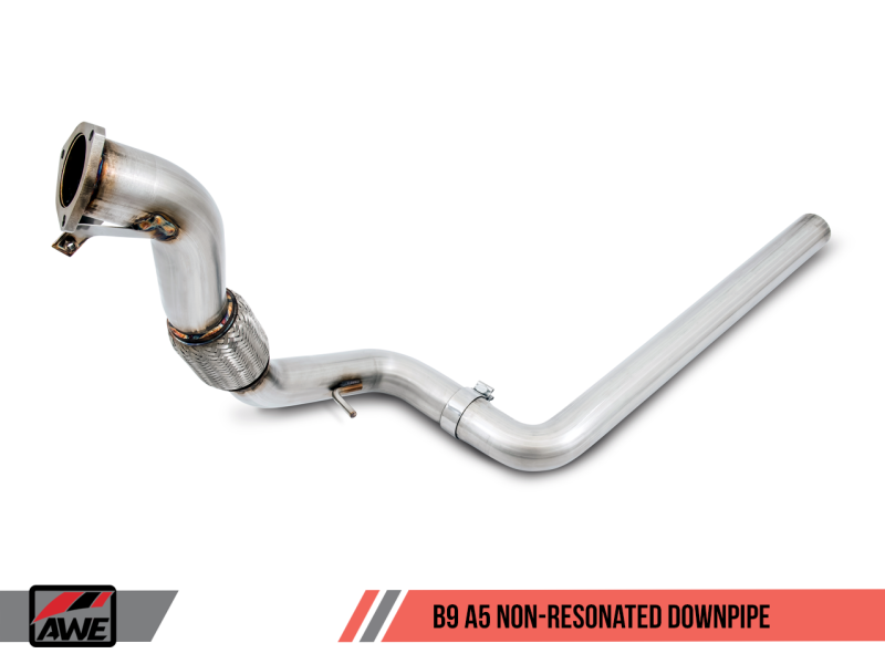 AWE Tuning Audi B9 A5 Touring Edition Exhaust Dual Outlet - Diamond Black Tips (Includes DP)