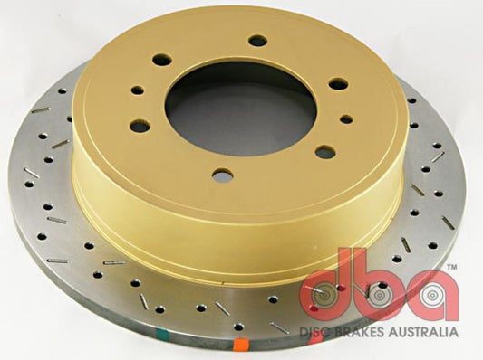 DBA 06-10 Hummer H3 Rear 4000 Series Drilled & Slotted Rotor