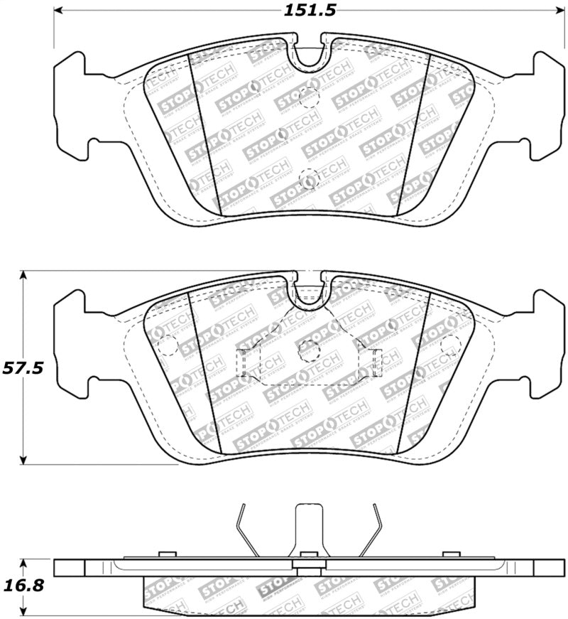 StopTech 96-02 BMW Z3 / 03-08 Z4 / 97-00 323 Front Brake Pads