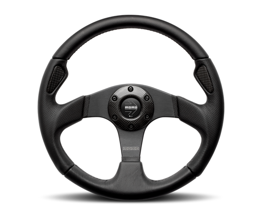 Momo Jet Steering Wheel 350 mm -  Black AirLeather/Black Spokes