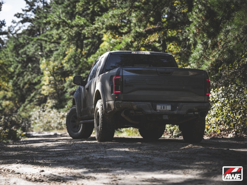 AWE Tuning 2017+ Ford Raptor 0 FG Performance Exhaust System - w/ Diamond Black Tips