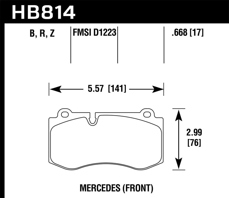 Hawk 07-14 Mercedes-Benz CL550/CL600 Performance Ceramic Street Front Brake Pads