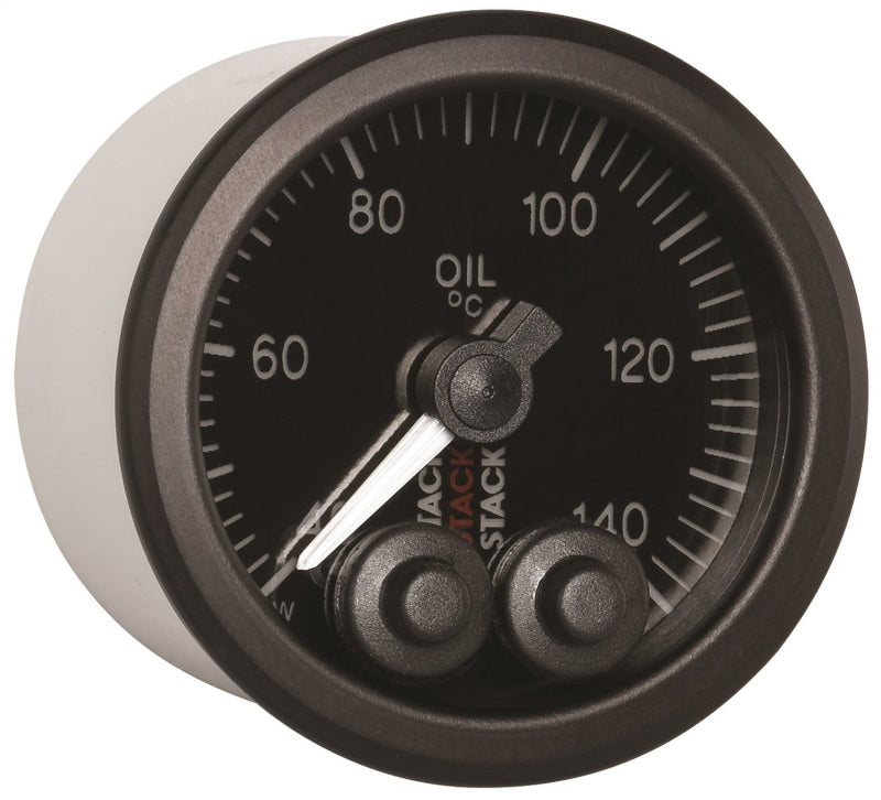 Autometer Stack 52mm 40-140 Deg C 1/8in NPTF Male Pro-Control Oil Temp Gauge - Black