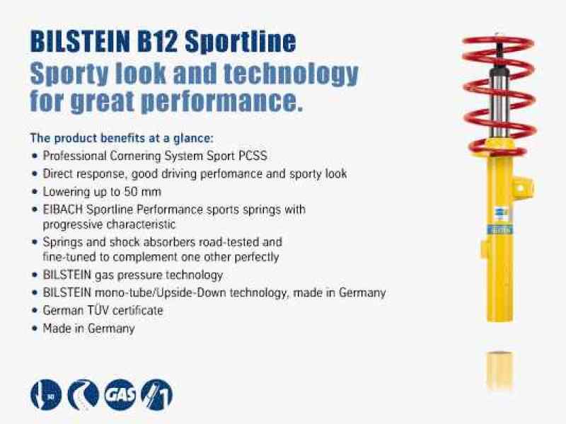 Bilstein B12 2000 BMW 323Ci Base Coupe Front and Rear Suspension Kit