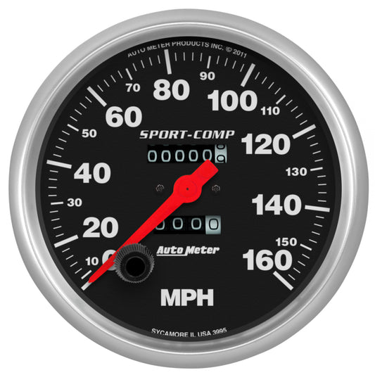 AutoMeter Gauge Speedometer 5in. 160MPH Mechanical Sport-Comp