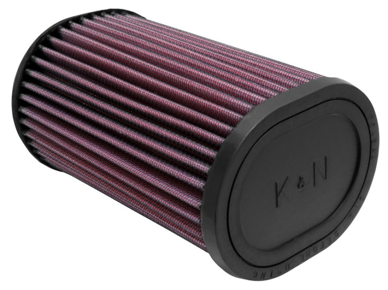 K&N Filter Universal Rubber Oval Straight 4.5in OL x 3.75in OW x 7in Height 20 Degree Angle