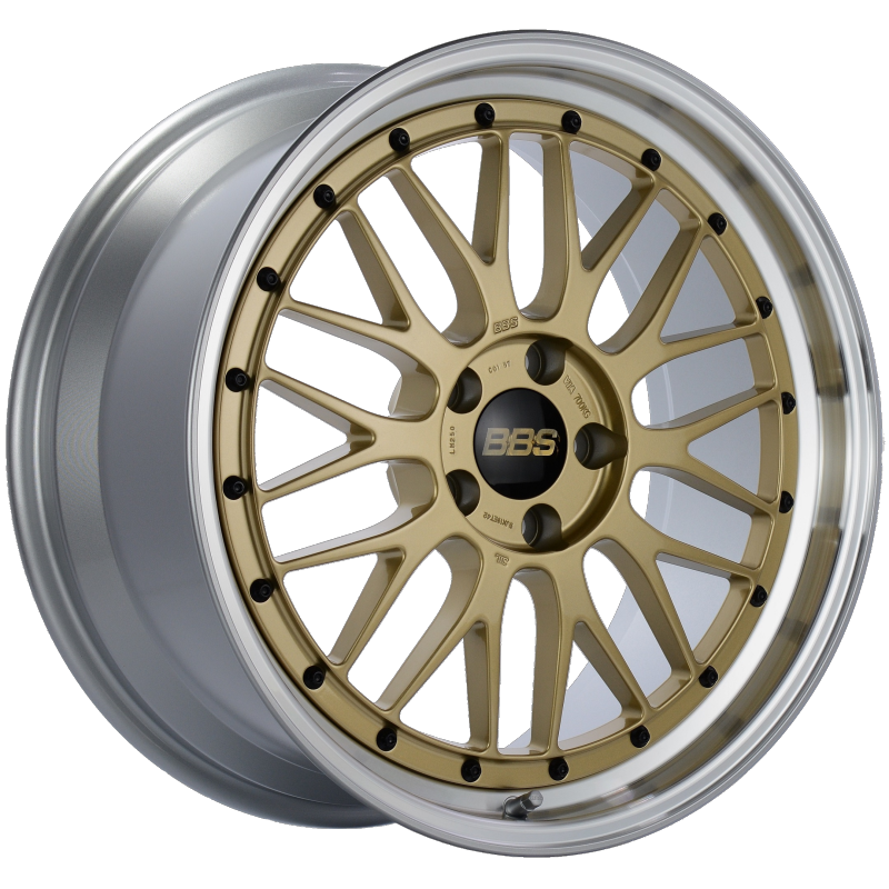 BBS LM 19x9 5x112 ET42 Gold Center Diamond Cut Lip Wheel -82mm PFS/Clip Required