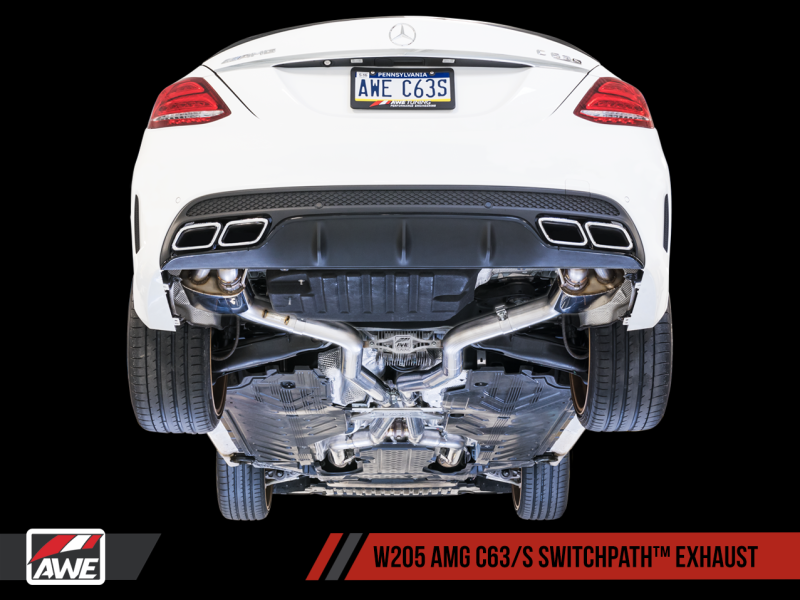 AWE Tuning Mercedes-Benz W205 AMG C63/S Coupe SwitchPath Exhaust System - for Non-DPE Cars