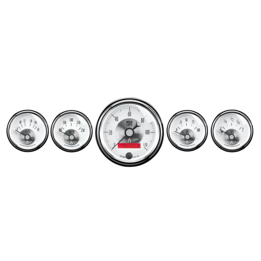 Autometer Prestige Series Pearl 5 Piece Gauge Kit