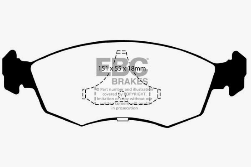 EBC 85-89 Mercury Merkur Scorpio 2.9 Redstuff Front Brake Pads