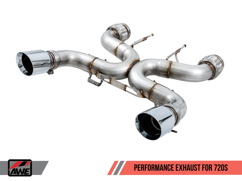 AWE Tuning McLaren 720S Performance Exhaust - Chrome Silver Tips