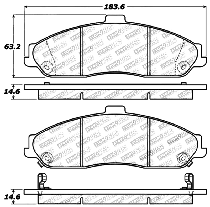 StopTech Performance 04-08 Cadillac XLR/XLR-V / 97-10 Corvette / 05-06 Pontiac GTO Front Brake Pads