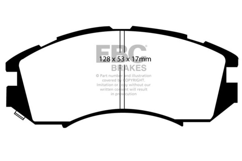 EBC 92-96 Subaru Impreza 1.8 (2WD) (13in Wheels) Greenstuff Front Brake Pads