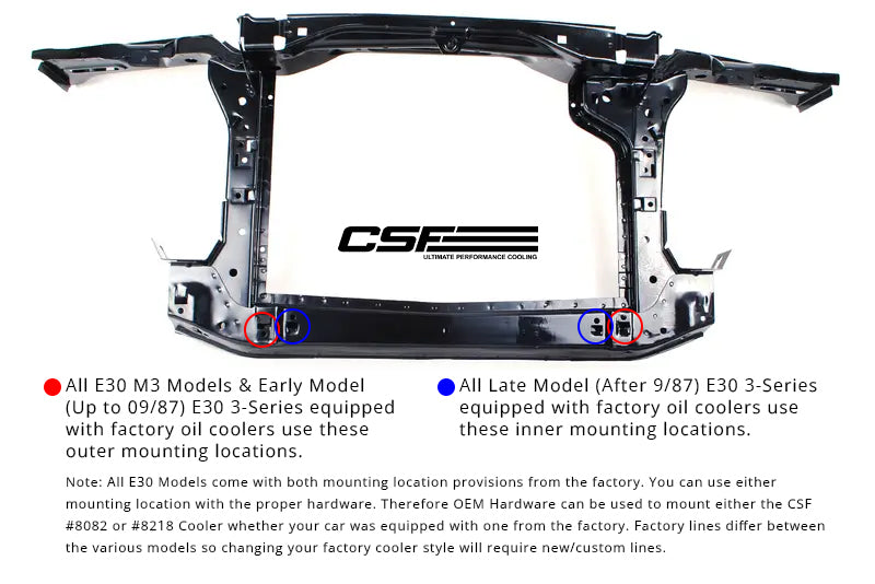 CSF BMW E30 Group A / DTM Race Style Oil Cooler