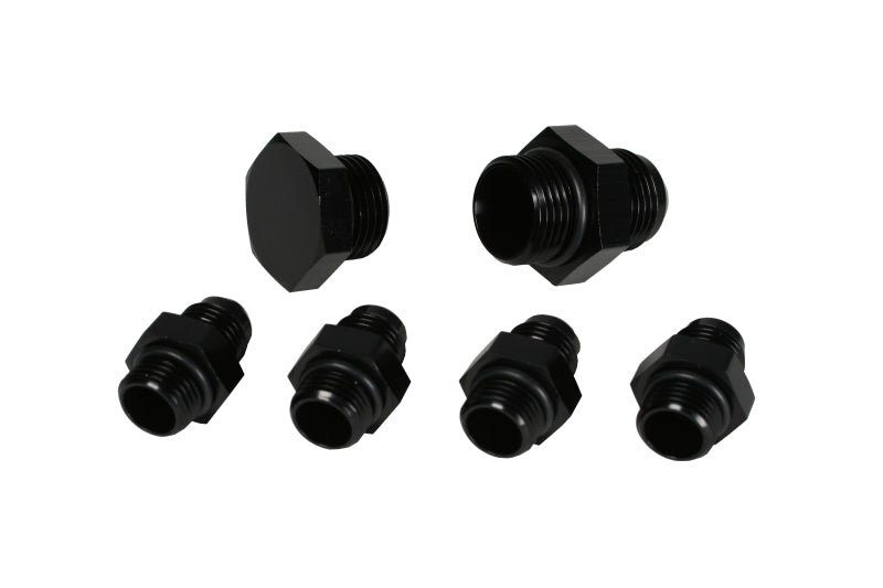 Aeromotive A4 Regulator Fitting Kit (for two (2) carbs) (4) AN-06/(1) AN-10/(1) AN-10 Plug)