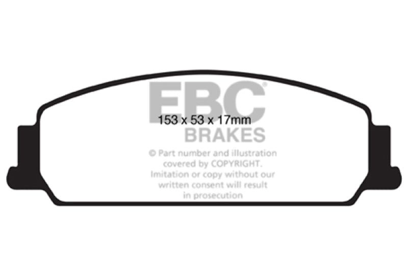 EBC 08-10 Pontiac G8 3.6 Redstuff Front Brake Pads