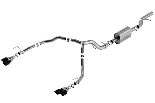 Borla 21-22 Chevrolet Tahoe 6.2L V8 2/4WD 4DR T-304 SS S-Type Cat-Back Exhaust w/ Black Chrome Tips