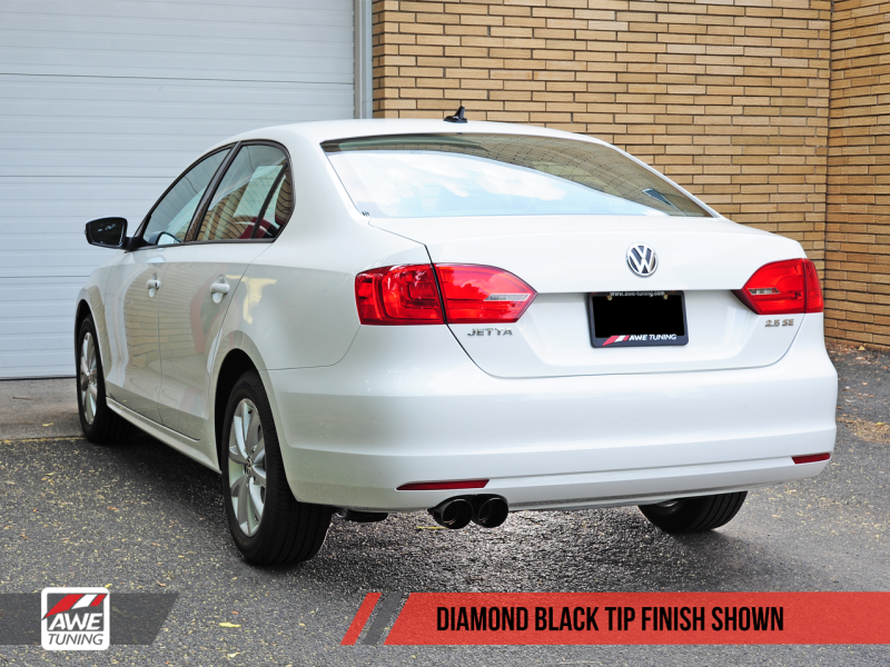 AWE Tuning Mk6 Jetta 2.5L Track Edition Exhaust - Diamond Black Tips