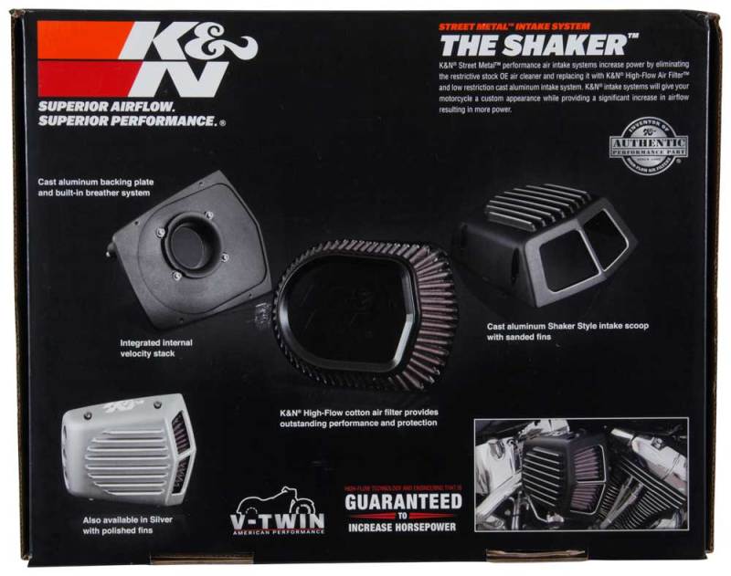 K&N Street Metal Intake System Shaker for 2017 Harley Davidson Touring