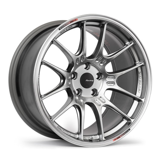 Enkei GTC02 17x8 4x100  42 Offset 66.5mm Bore Hyper Silver Wheel