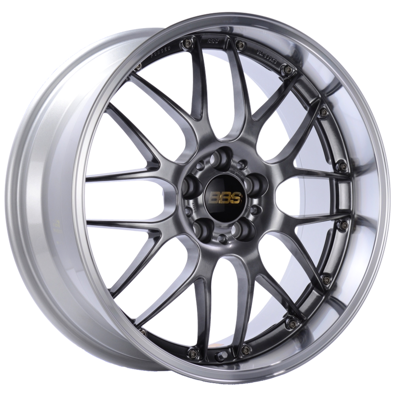 BBS RS-GT 18x9.5 5x112 ET32 Diamond Black Center Diamond Cut Lip Wheel -82mm PFS/Clip Required