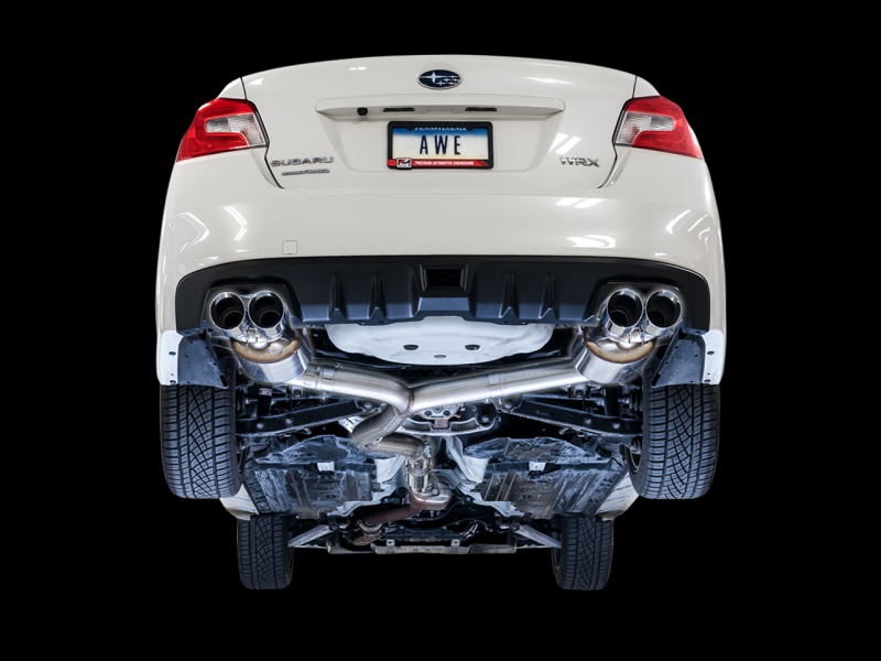 AWE Tuning 2015+ Subaru WRX VA Sedan Touring Edition Exhaust - Chrome Silver Tips (102mm)