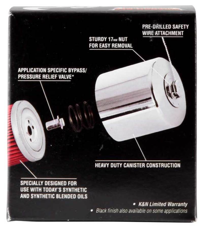 K&N Oil Filter Powersports Canister Chrome