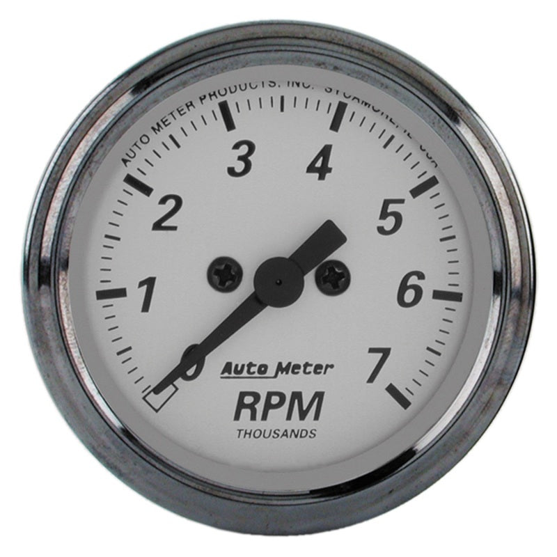 AutoMeter American Platinum 2-1/16in 7K RPM In-Dash Tachometer Gauge