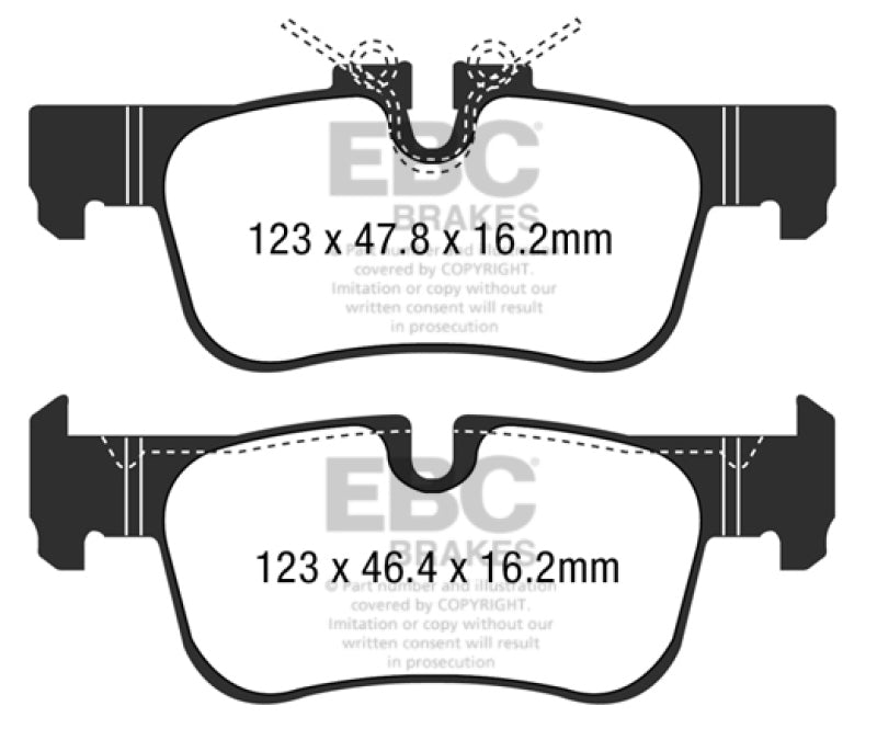 EBC 2016+ Mini Cooper Clubman (F54) 1.5L Turbo Greenstuff Rear Brake Pads