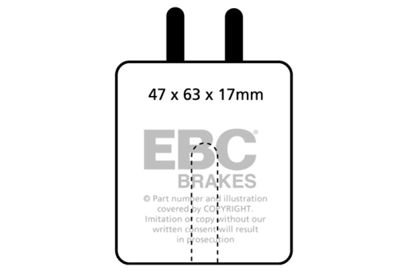 EBC 59-65 Aston Martin DB4 3.7 Vantage Redstuff Front Brake Pads